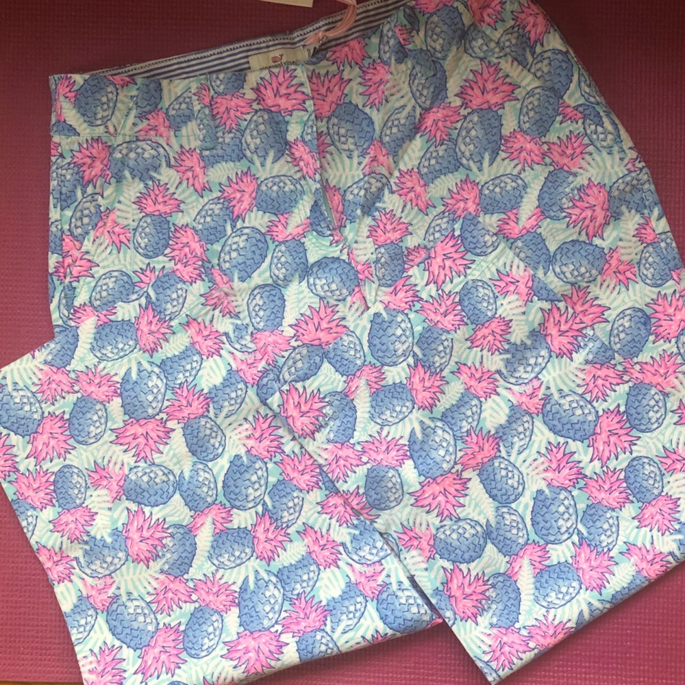 Vineyard Vines | Caicos Linen Blend Crop Pants 🍍 - Picture 3 of 8
